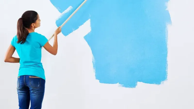 Équipement essentiel pour l'application d'une peinture lessivable lavable sur un mur, incluant rouleaux et pinceaux de qualité professionnelle